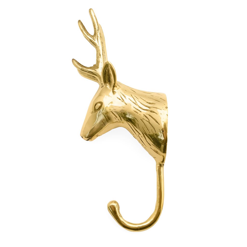 Brass Hook Deer – Fern